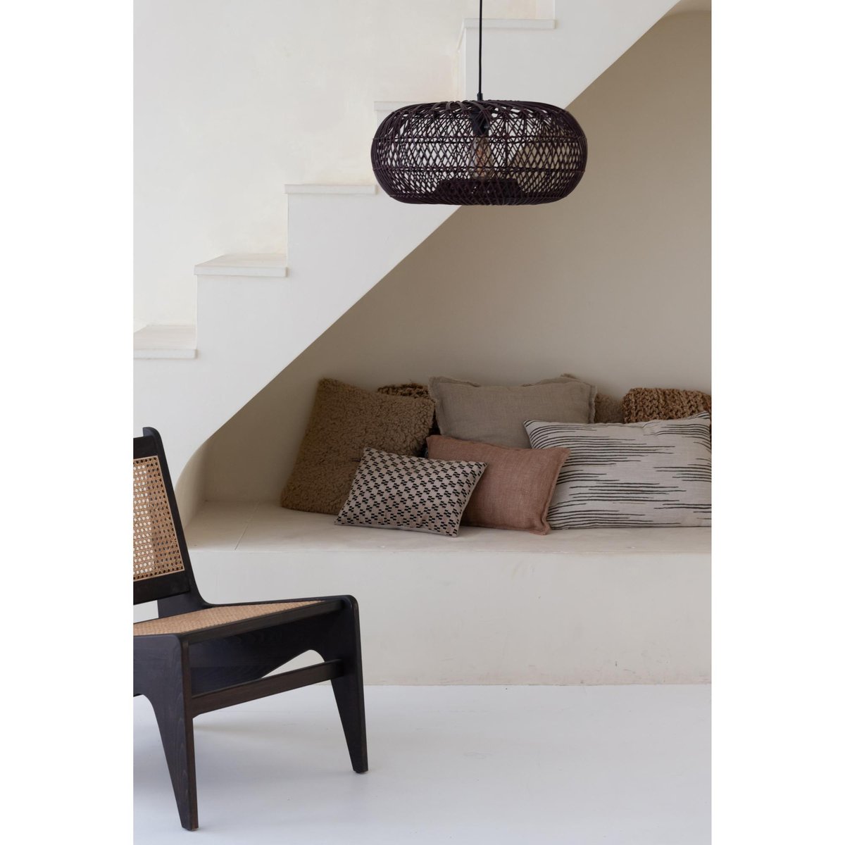 Lampe Suspendue Bambou ARIZONA bordeaux, GOOD & MOJO