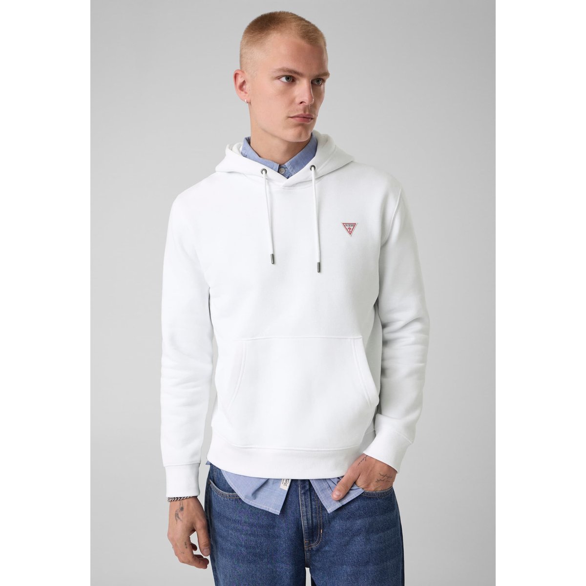 Sweat-Shirt Iconic blanc, GUESS JEANS