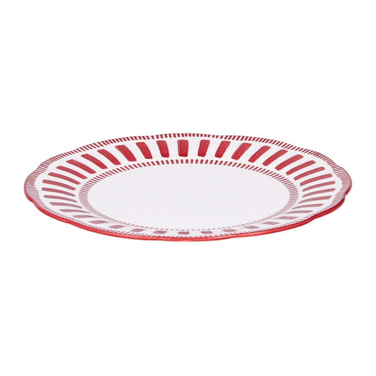 Assiette plate Napoli 27 cm (lot de 6) - NAPOLI rouge, TABLE PASSION