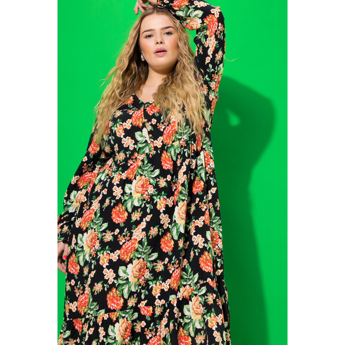 Robe trapèze à manches longues noir, STUDIO UNTOLD