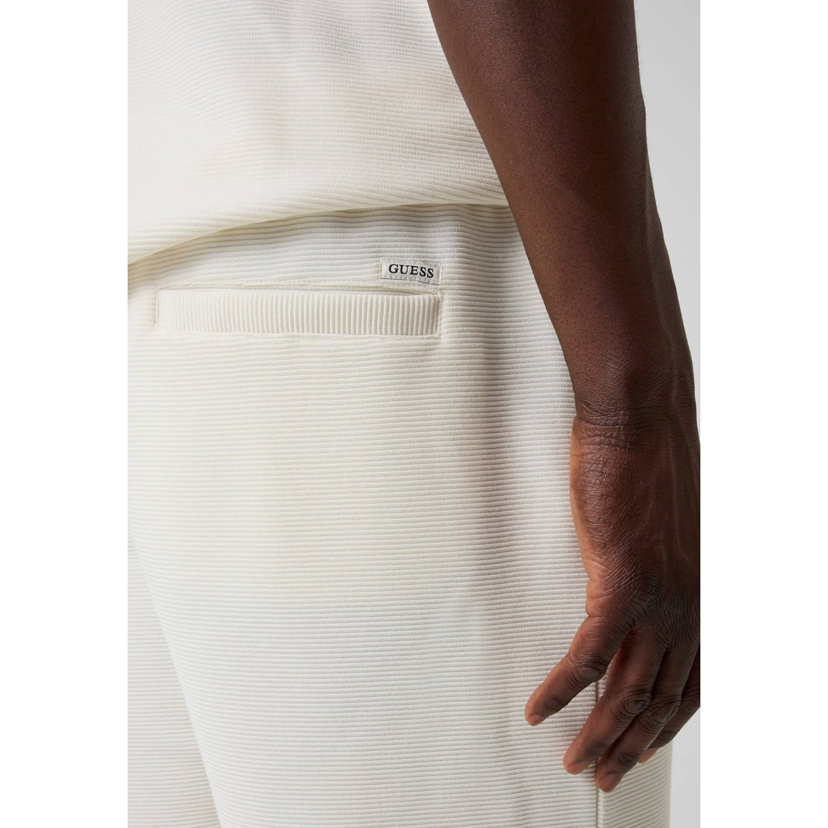 Shorts En Mélange De Viscose crème, GUESS