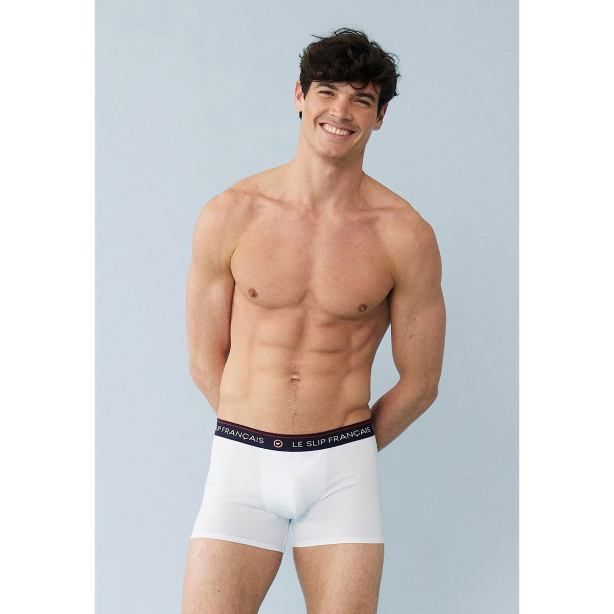 Lot de 3 boxers en coton Marius marinière rouge blanc marinière bleu, LE SLIP FRANCAIS