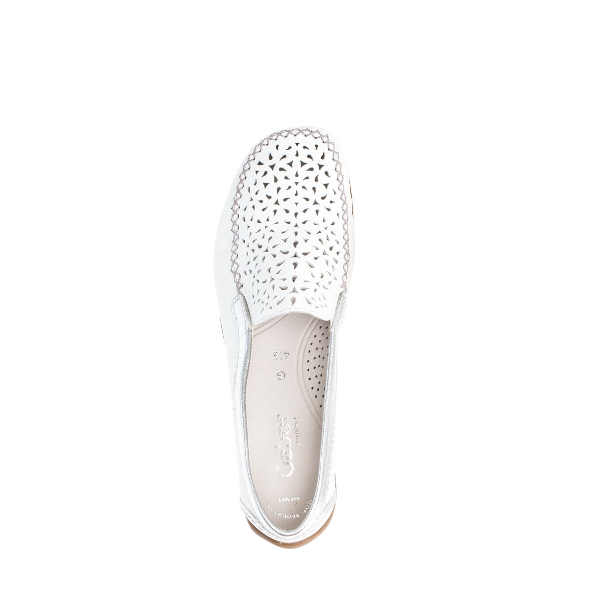 Mocassins en  à talon compensé blanc, GABOR