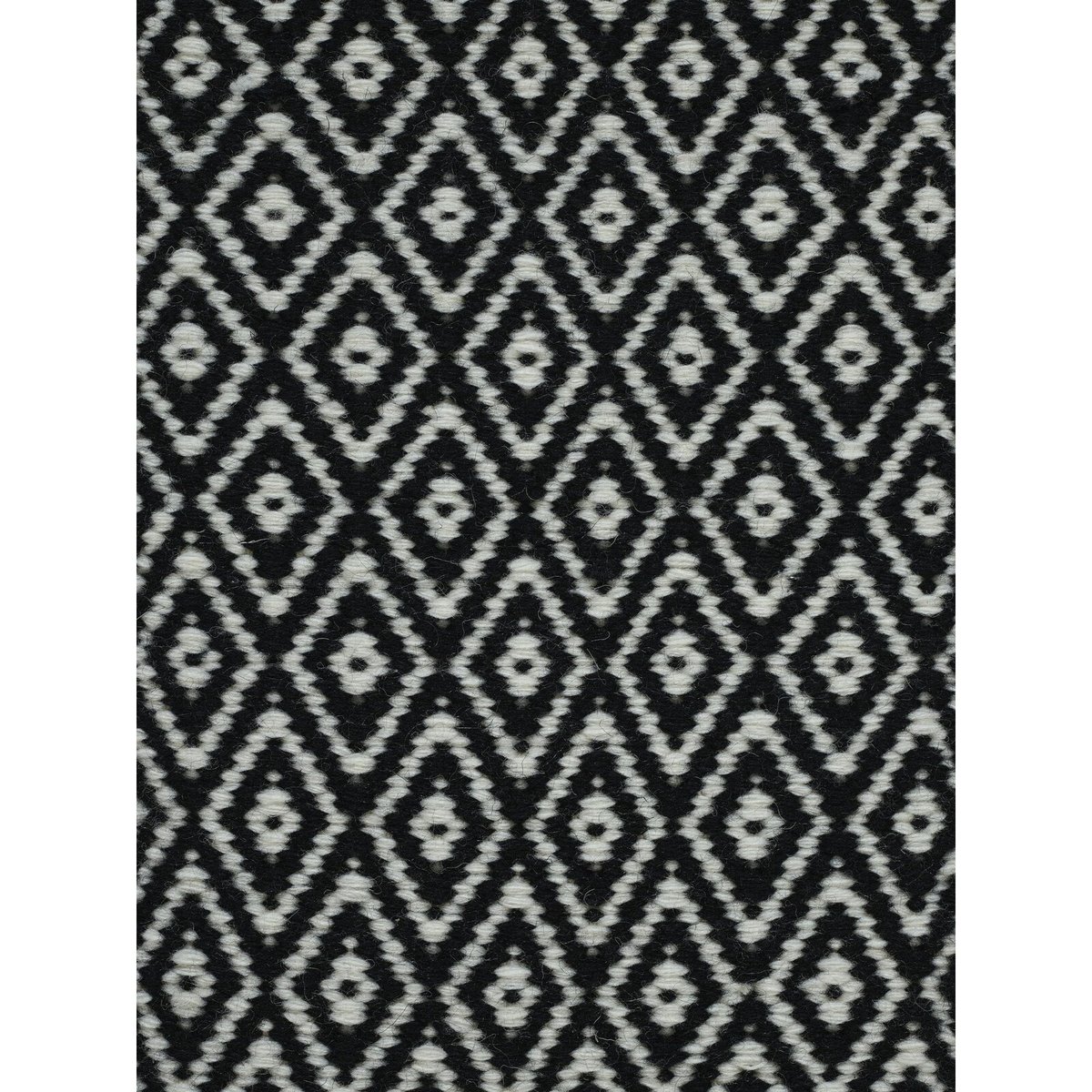 Tapis rectangulaire en laine MICMAC noir, RECOLLECTION