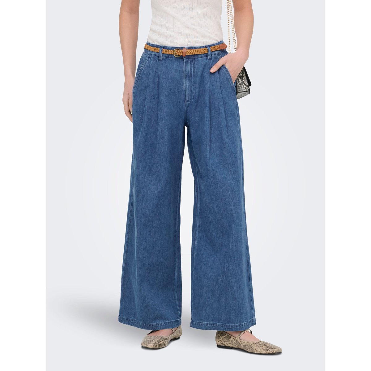Jean À Jambe Large medium blue denim, ONLY