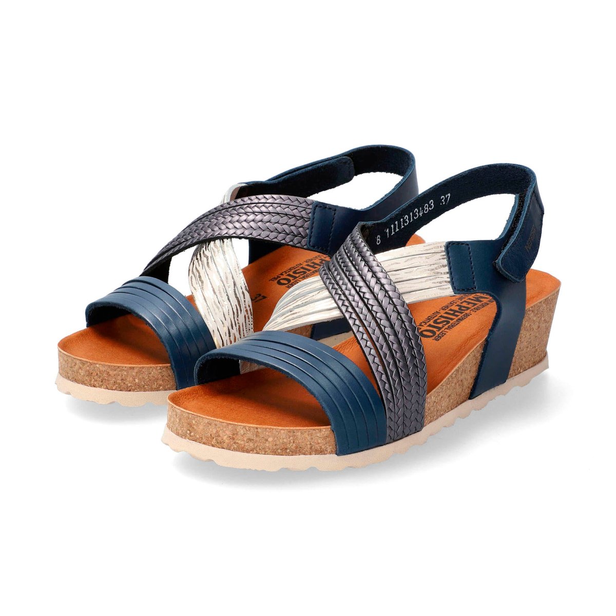 Sandales en cuir RENZA bleu 5137, MEPHISTO