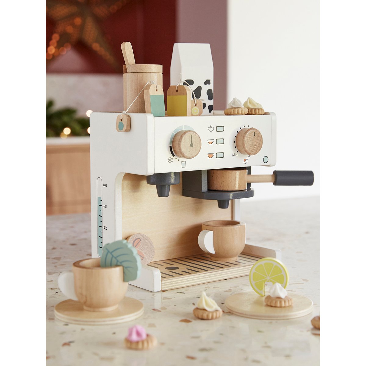 Machine à café et à thé en bois multicolore, VERTBAUDET
