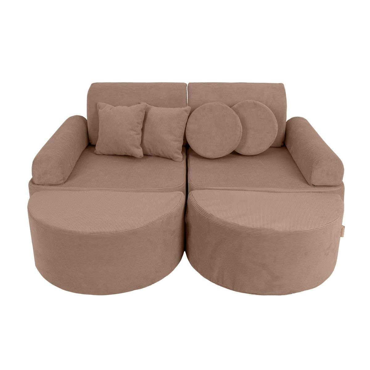 Canapé modulable velours SLIMCORDE marron, MEOW BABY