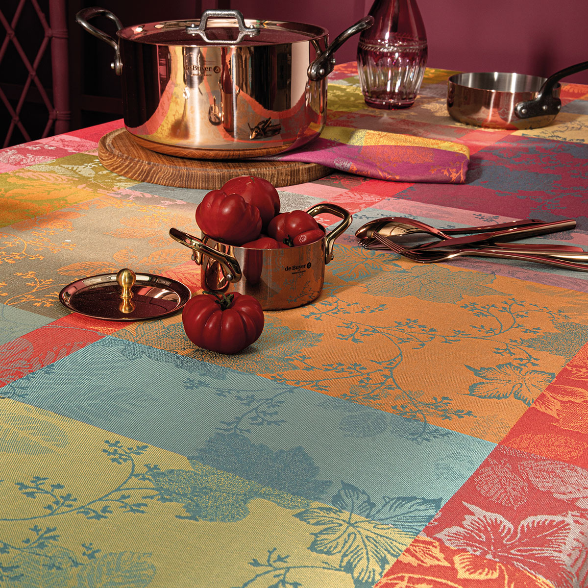 Nappe pur coton MILLE SOUS BOIS automne, GARNIER THIEBAUT