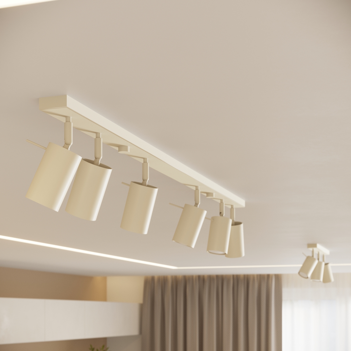 Applique Acier Beige GU10 1 Lagos beige, EDEN