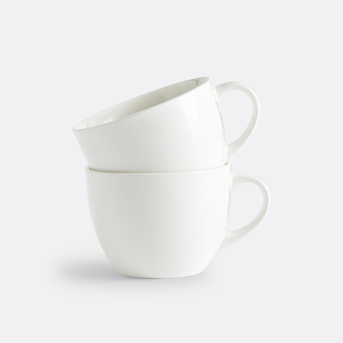 Lot de 2 bols à anse en porcelaine, Ginny blanc, LA REDOUTE INTERIEURS