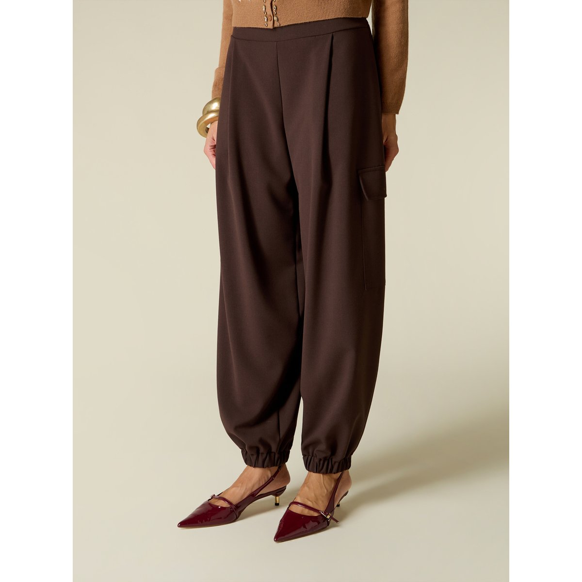 Pantalon cargo marron, OLTRE