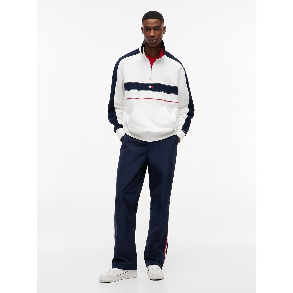 Half Zip Sweatshirt ecru , TOMMY JEANS