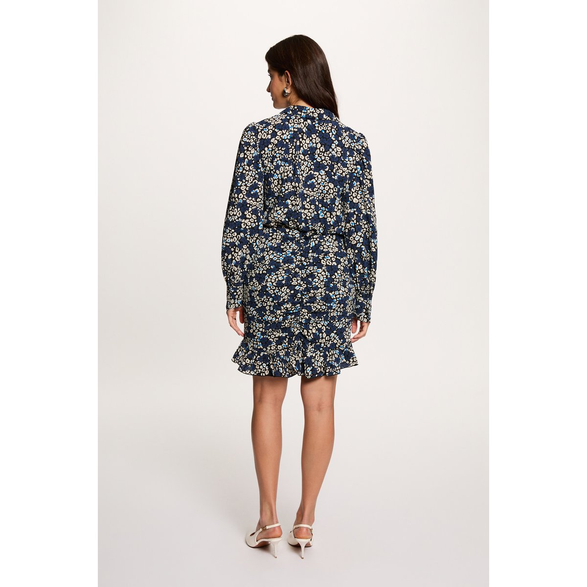 Robe courte fluide multicolore, MORGAN