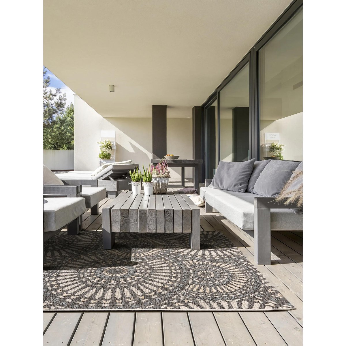 Tapis d'extérieur & intérieur RIVER bleu, BENUTA