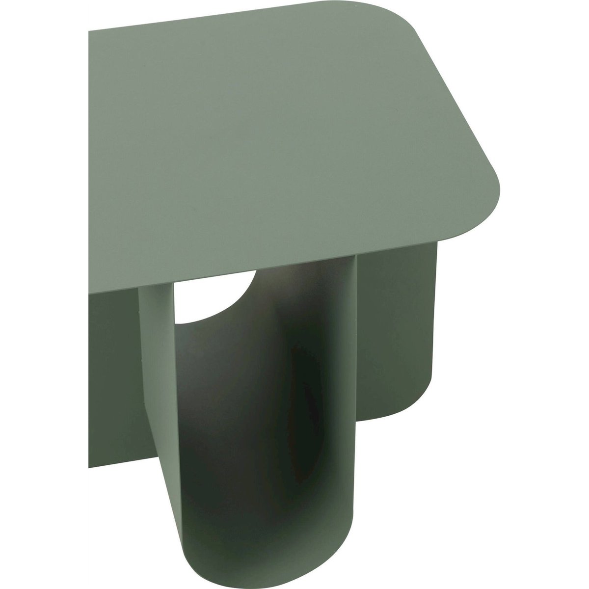 Table d'appoint carrée en métal vert, RECOLLECTION