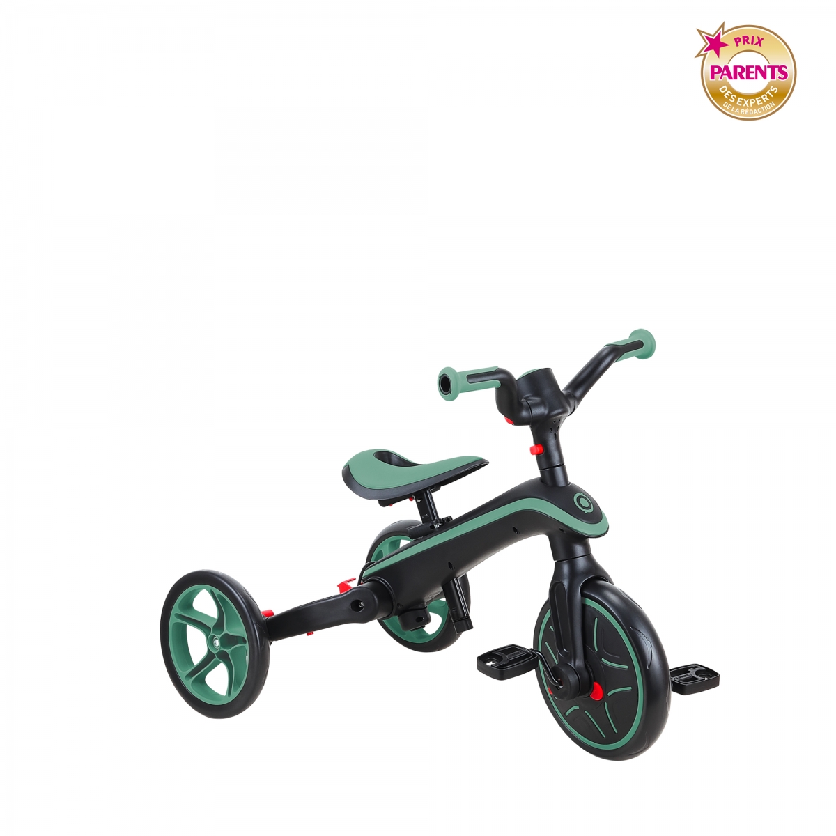 Tricycle EXPLORER 4-en-1 Évolutif et Pliable vert olive, GLOBBER