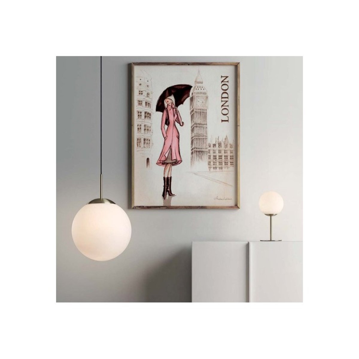 Suspension Roxanne Laiton Mat laiton, MILLUMINE