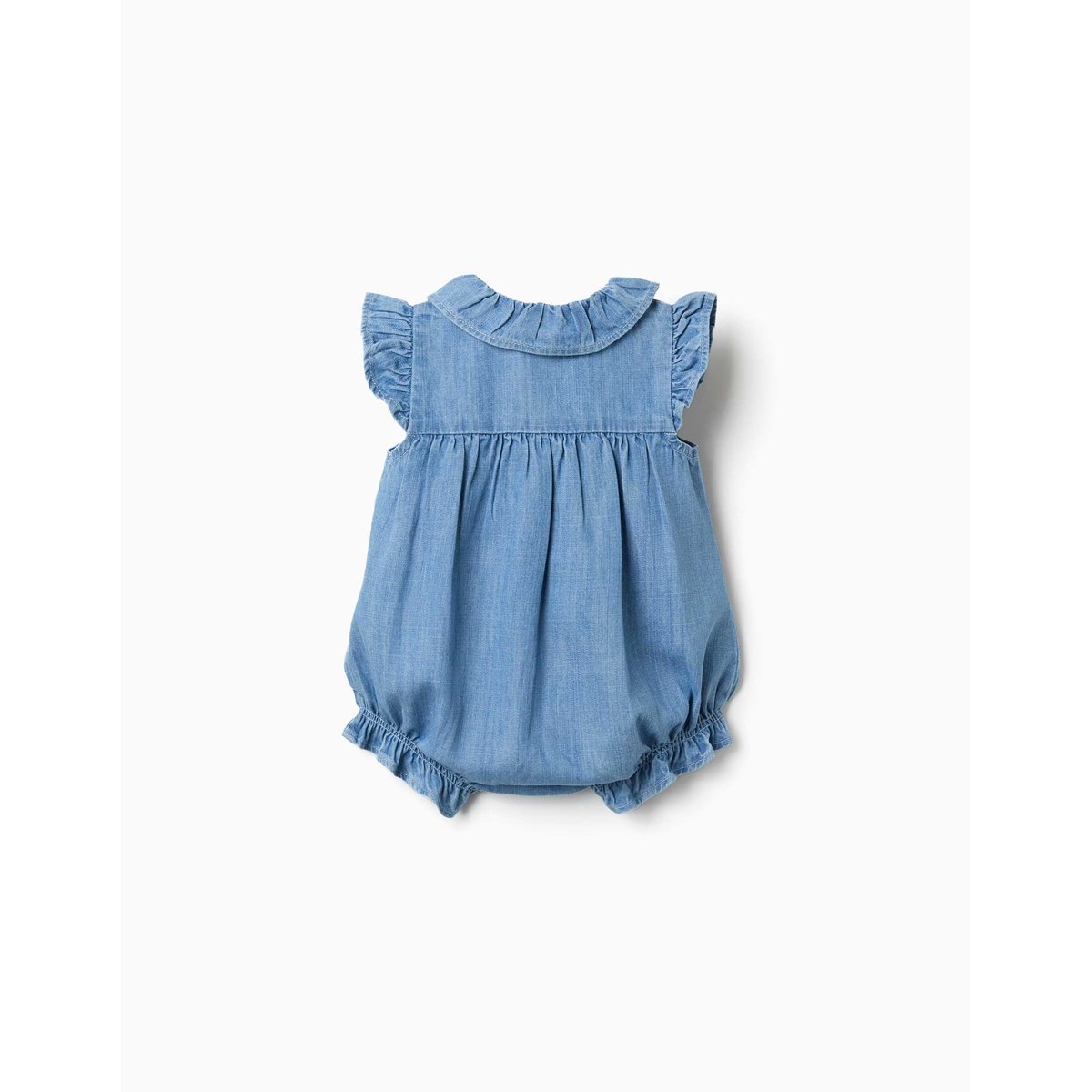 Barboteuse sans manches en jean avec volants bleu, ZIPPY