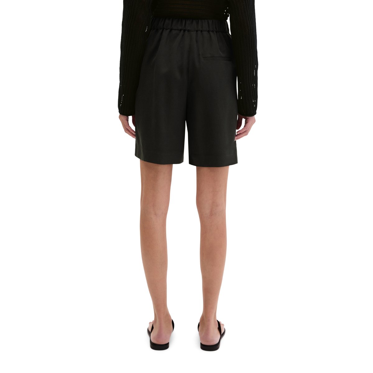 Short pull-on droit en TENCEL™ Lyocell noir, MARC O'POLO