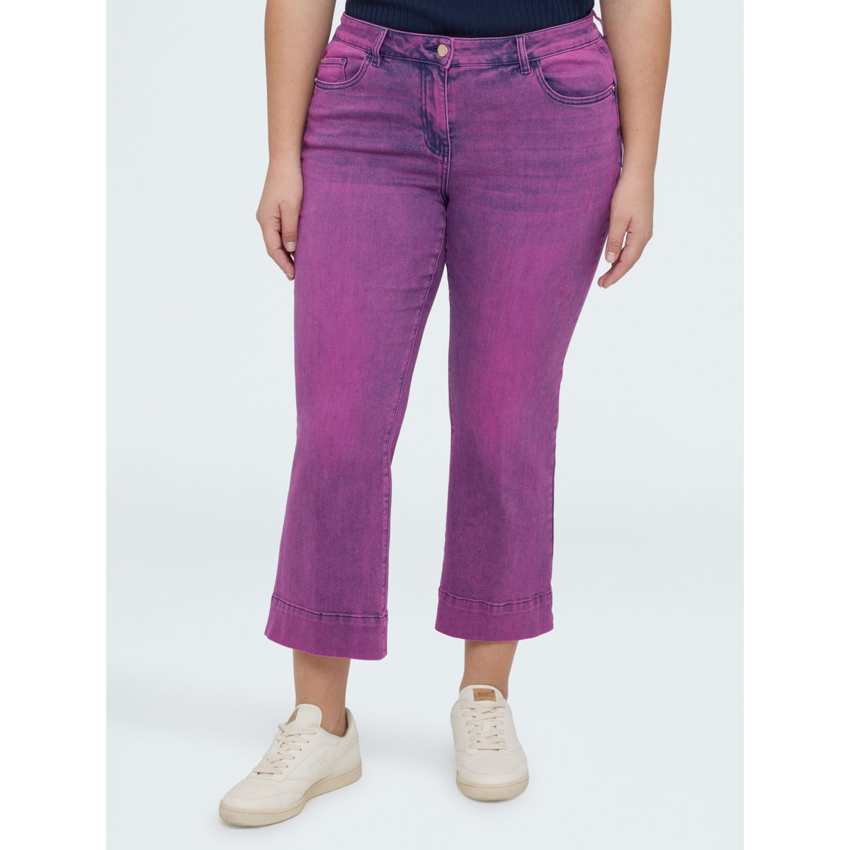 Jean Kick Flare lavage violet délavé violet, FIORELLA RUBINO