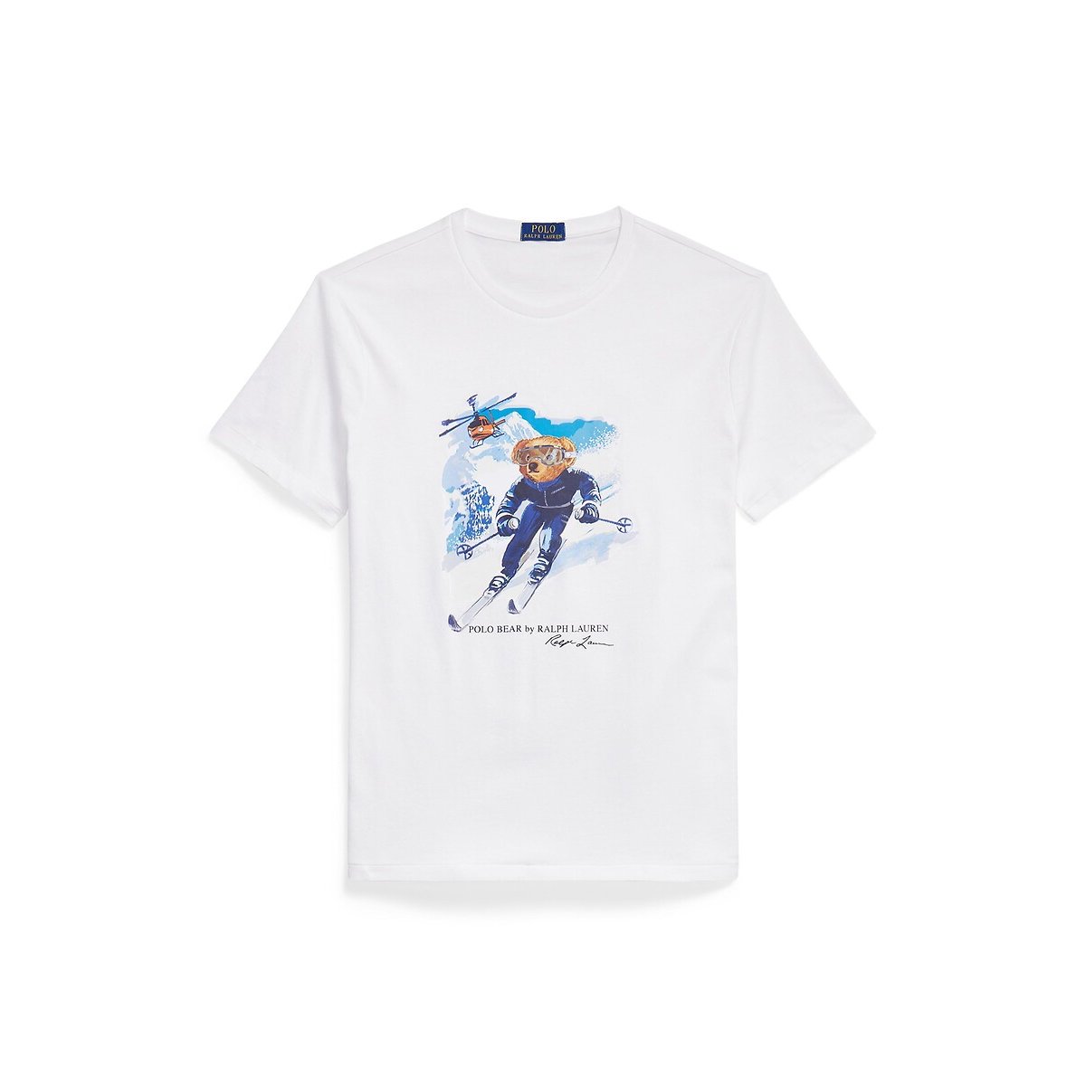 T-shirt manches courtes logo Bear en jersey blanc, POLO RALPH LAUREN