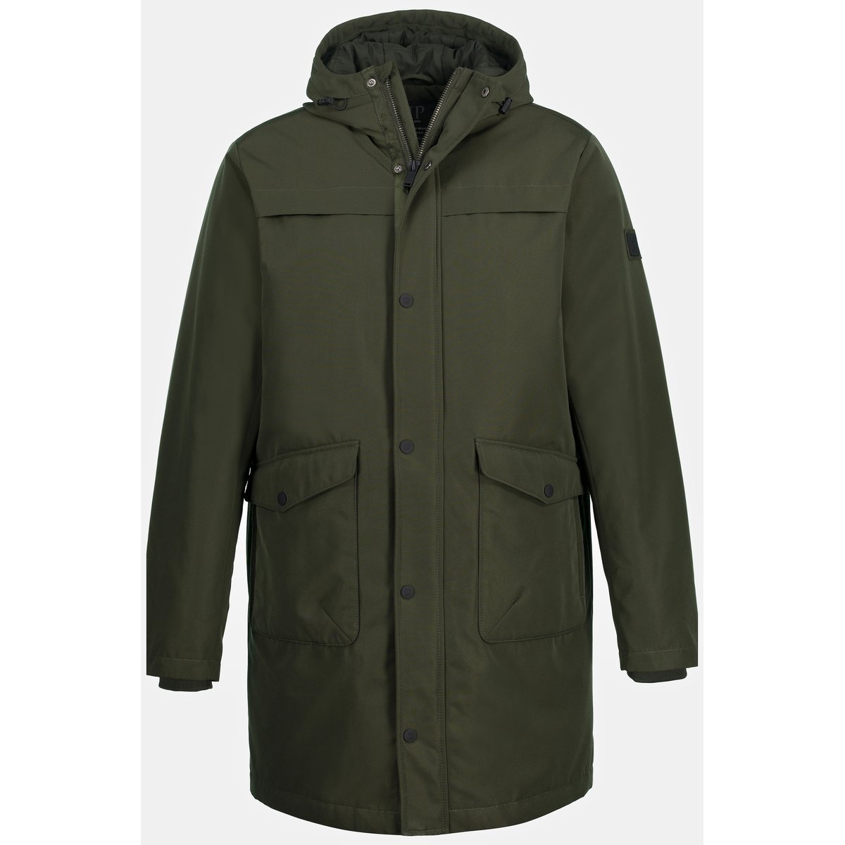 Parka à capuche, nombreuses poches olive foncé, JP1880