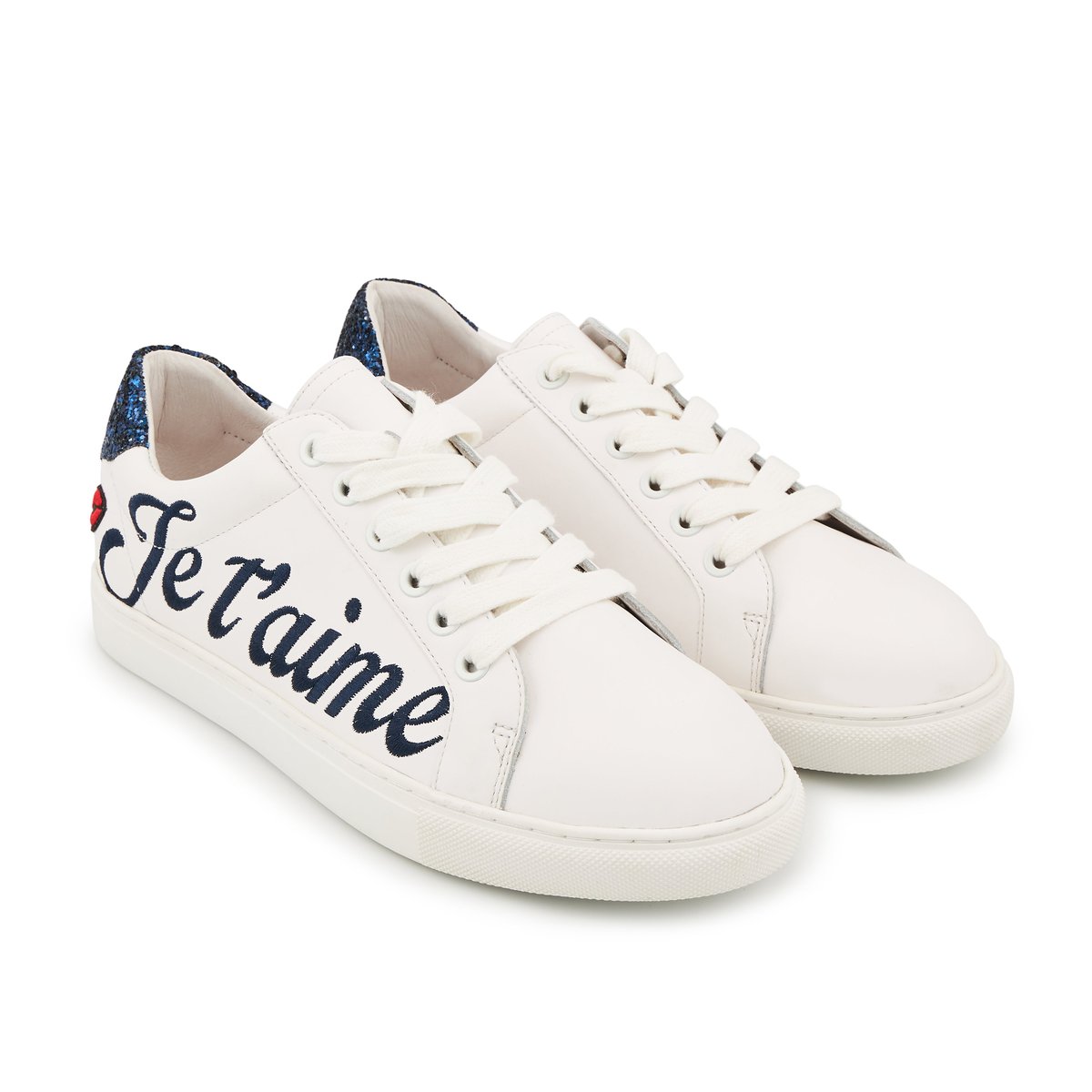 Baskets En Cuir Simone Moi Non Plus blanc, BONS BAISERS