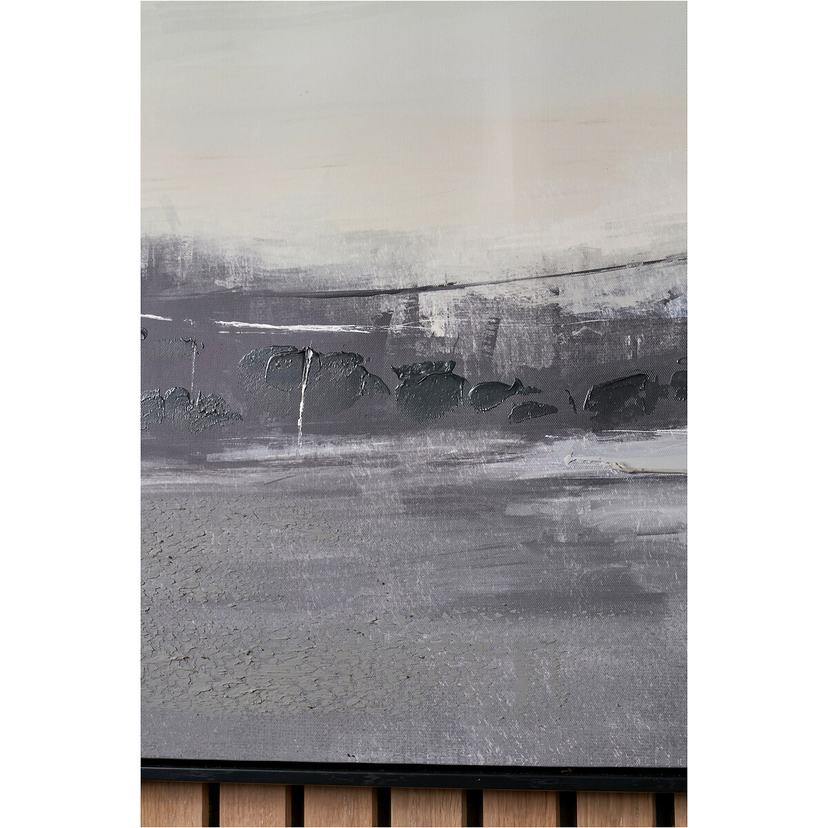 80 x 60cm Monochrome Landscape Canvas with Black Frame black/white, ÉDITÉ
