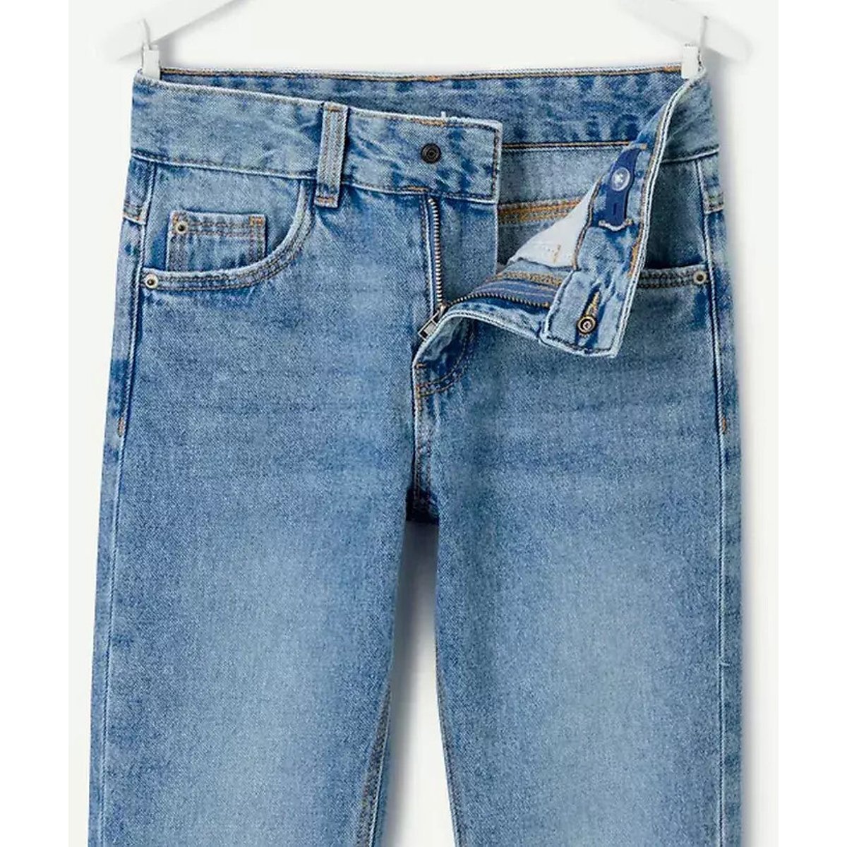 Jeans dritti denim grezzo, TAPE A L'OEIL