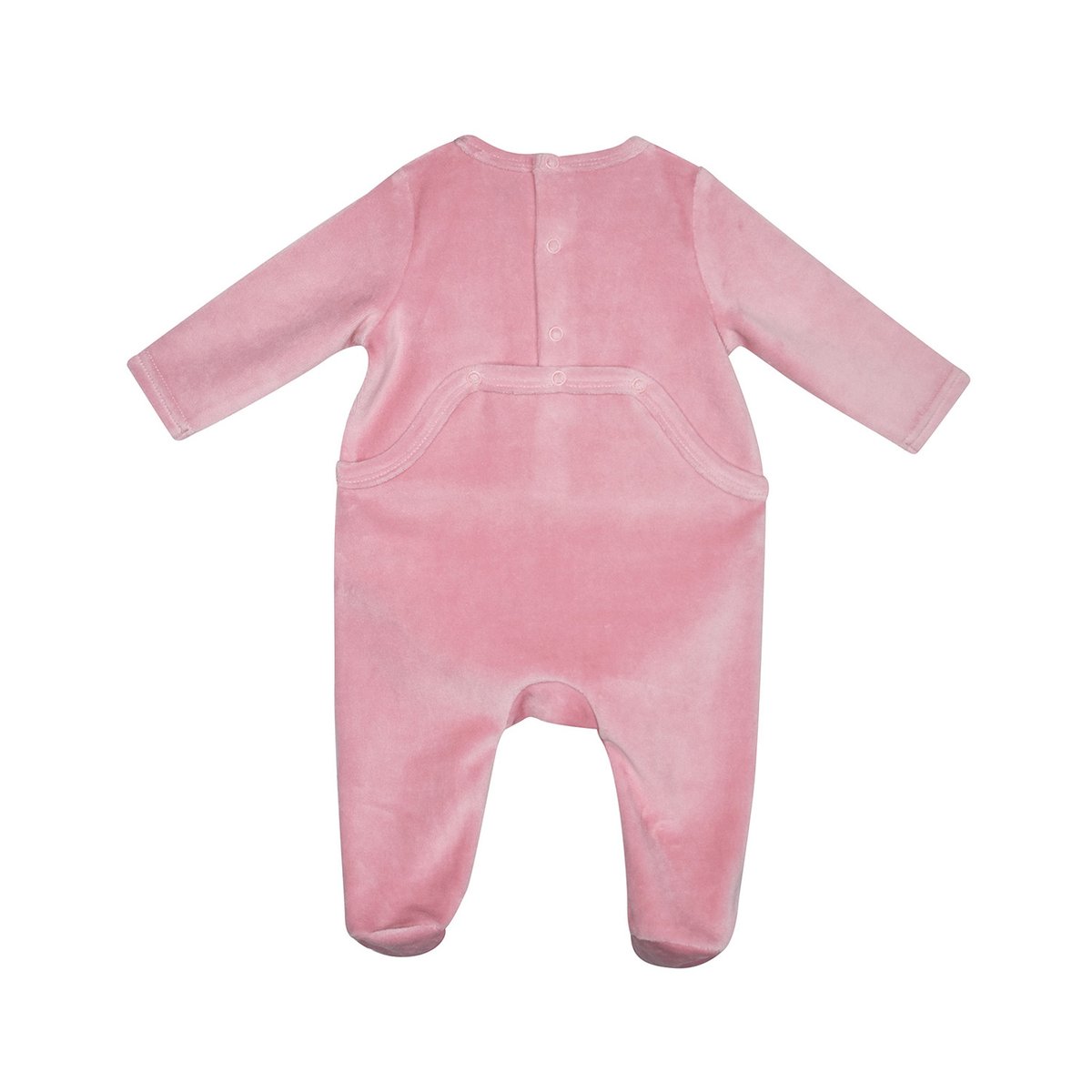 Dors bien rosetta velours rase pont dos bebe rose, SUCRE D'ORGE