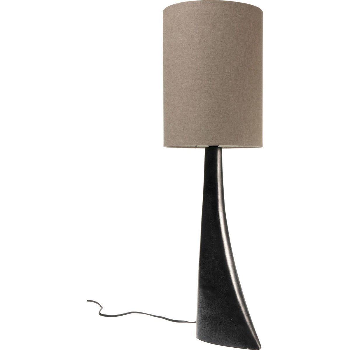 Lampadaire en coton et aluminium, FLY marron, KARE DESIGN
