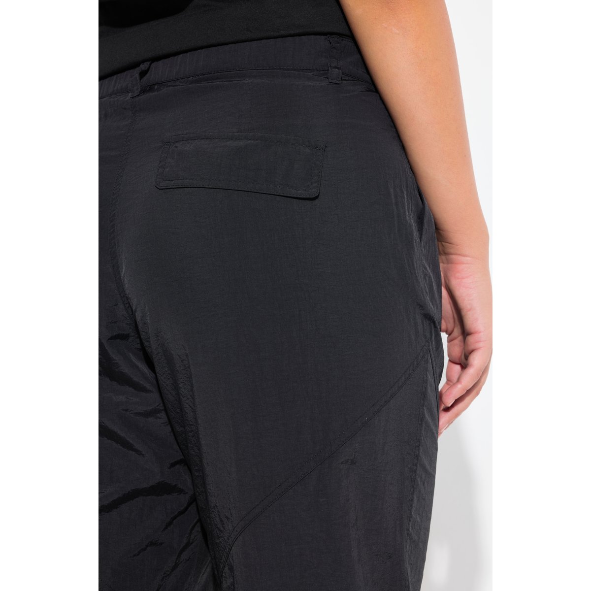 Pantalon cargo jambe large noir, ULLA POPKEN