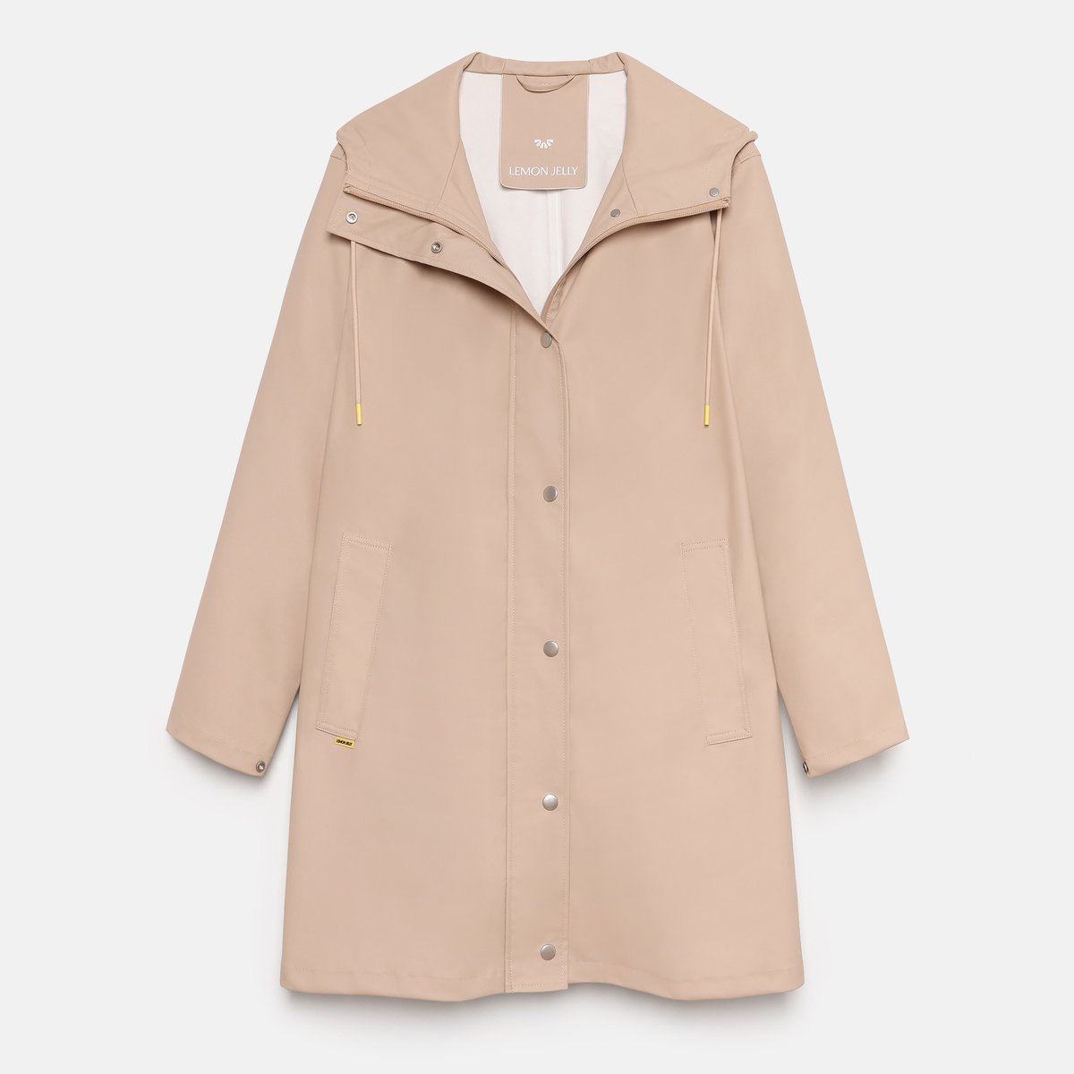 Imperméable Oversize Végan à Capuche RAIN JACKET beige, LEMON JELLY
