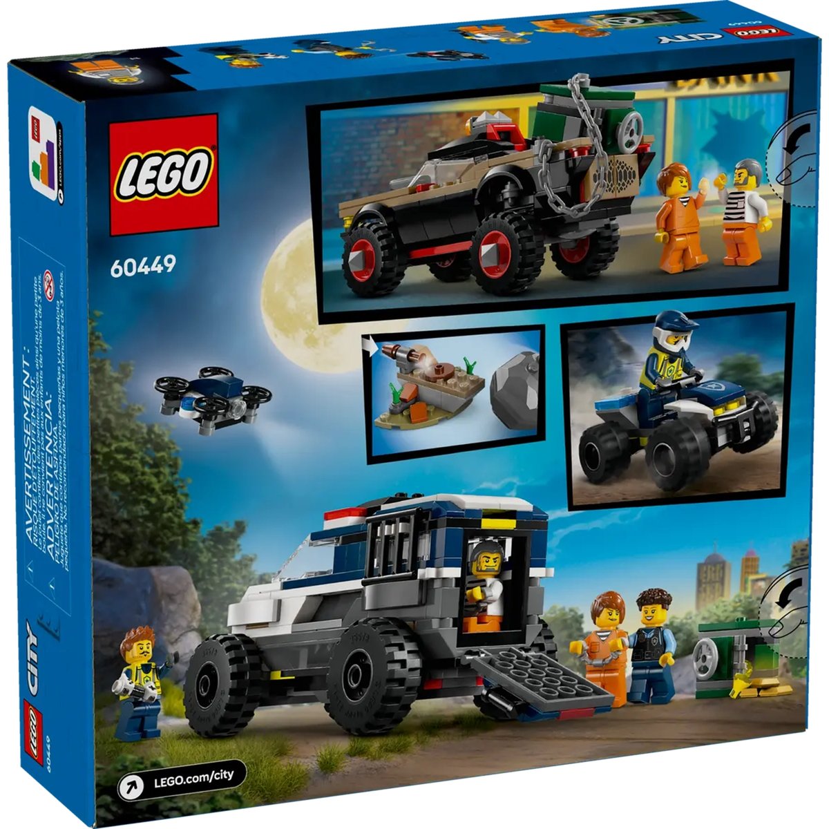 City La course-poursuite de la voiture de police tout-terrain multicolore, LEGO