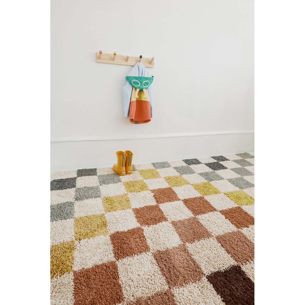 Tapis à poil long doux et résistant RYTHMIK palette colorée, AFK LIVING