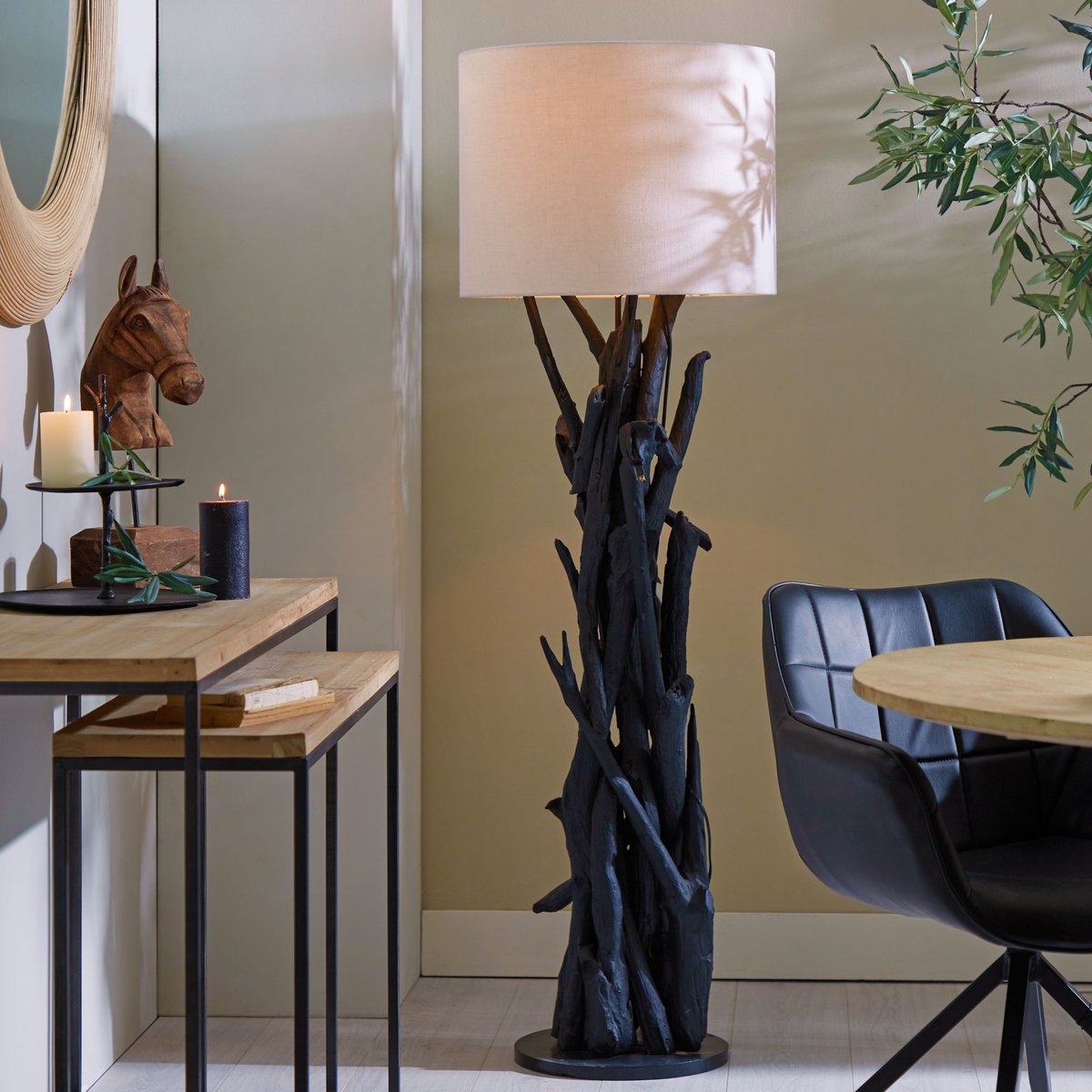 Abat-Jour Textiles LIVIGNO protéines, LIGHT & LIVING