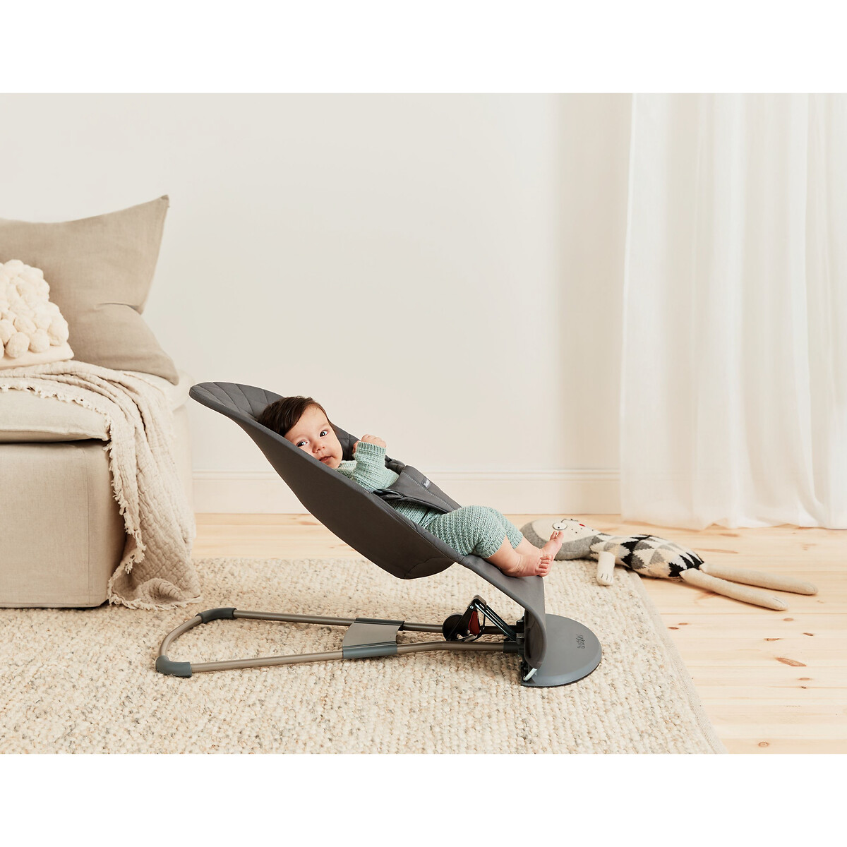 Transat bliss tissé matelassage classique anthracite, BABYBJORN