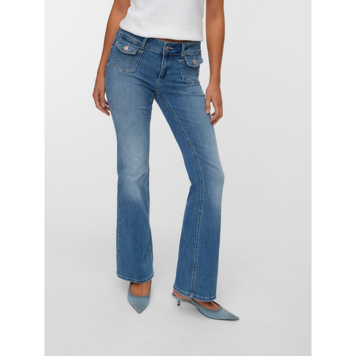 Jean Flared medium blue denim, VERO MODA