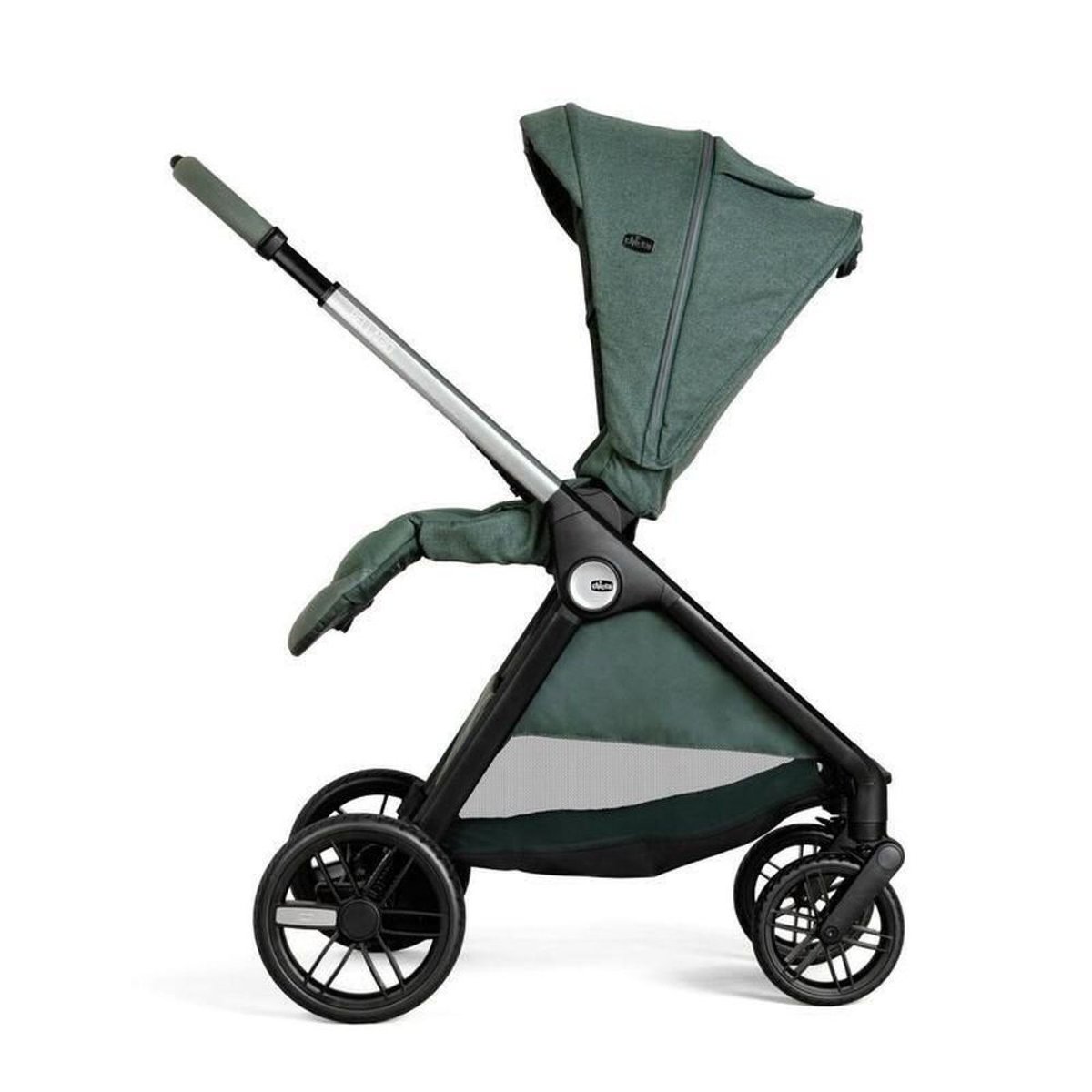 Poussette duo Bellagio 2 + siège auto First Seat Recline i-Size vert, CHICCO