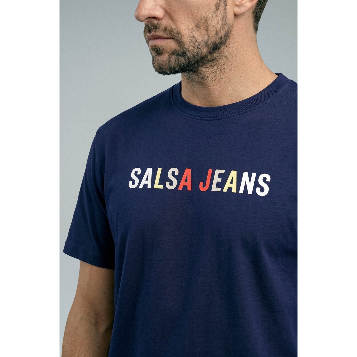 T-SHIRT AVEC BRANDING bleu lagon, SALSA JEANS