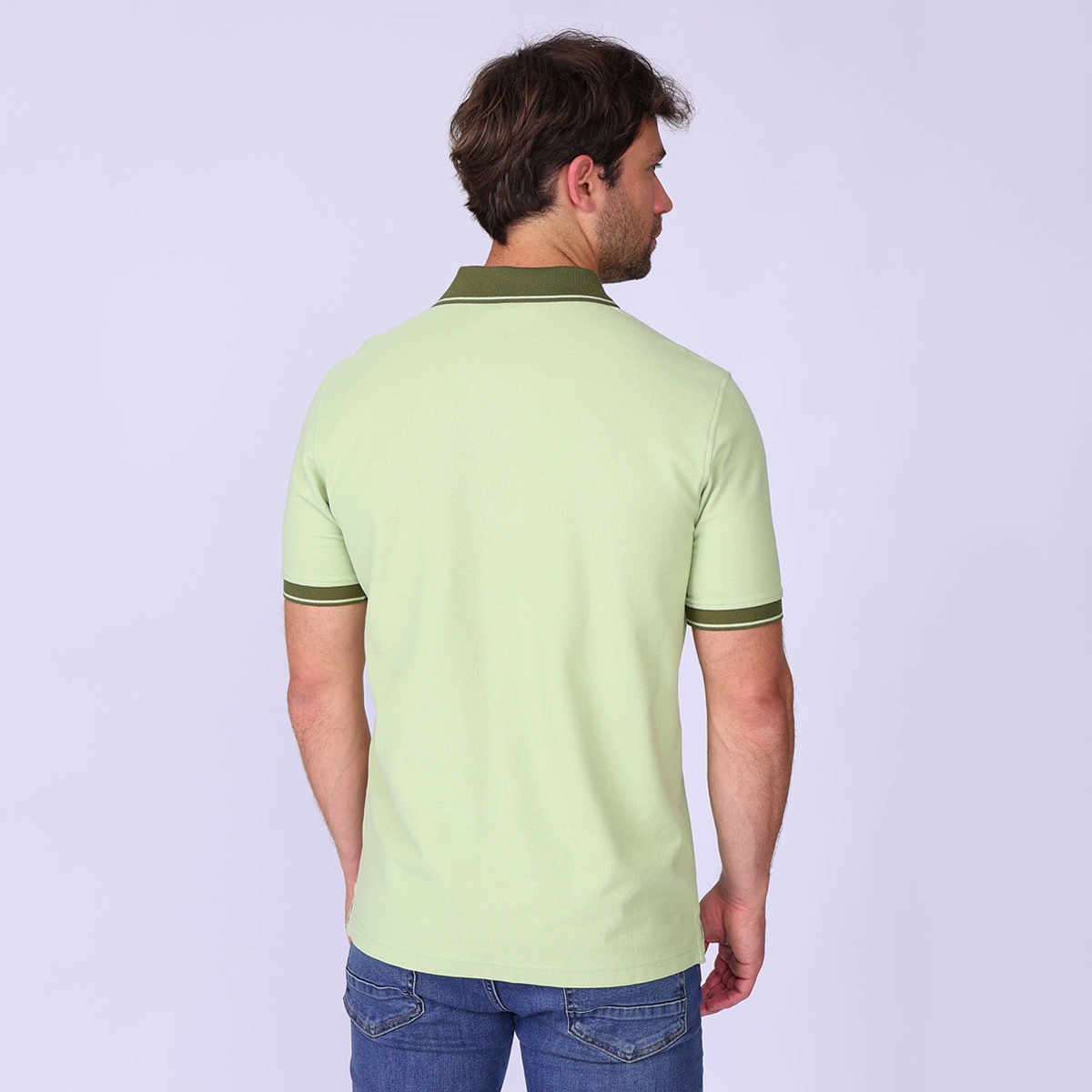 Polo Émilio vert clair, MISE AU GREEN