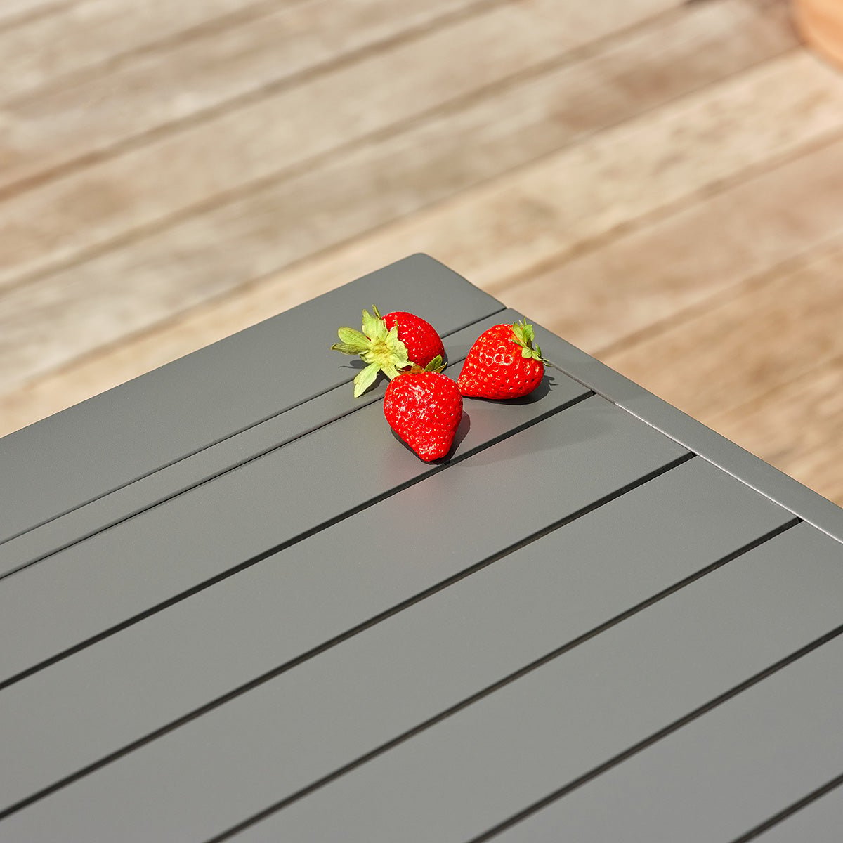 Table de jardin en aluminium gris extensible 6/10 pers. BASALT gris, BERAH GETAH