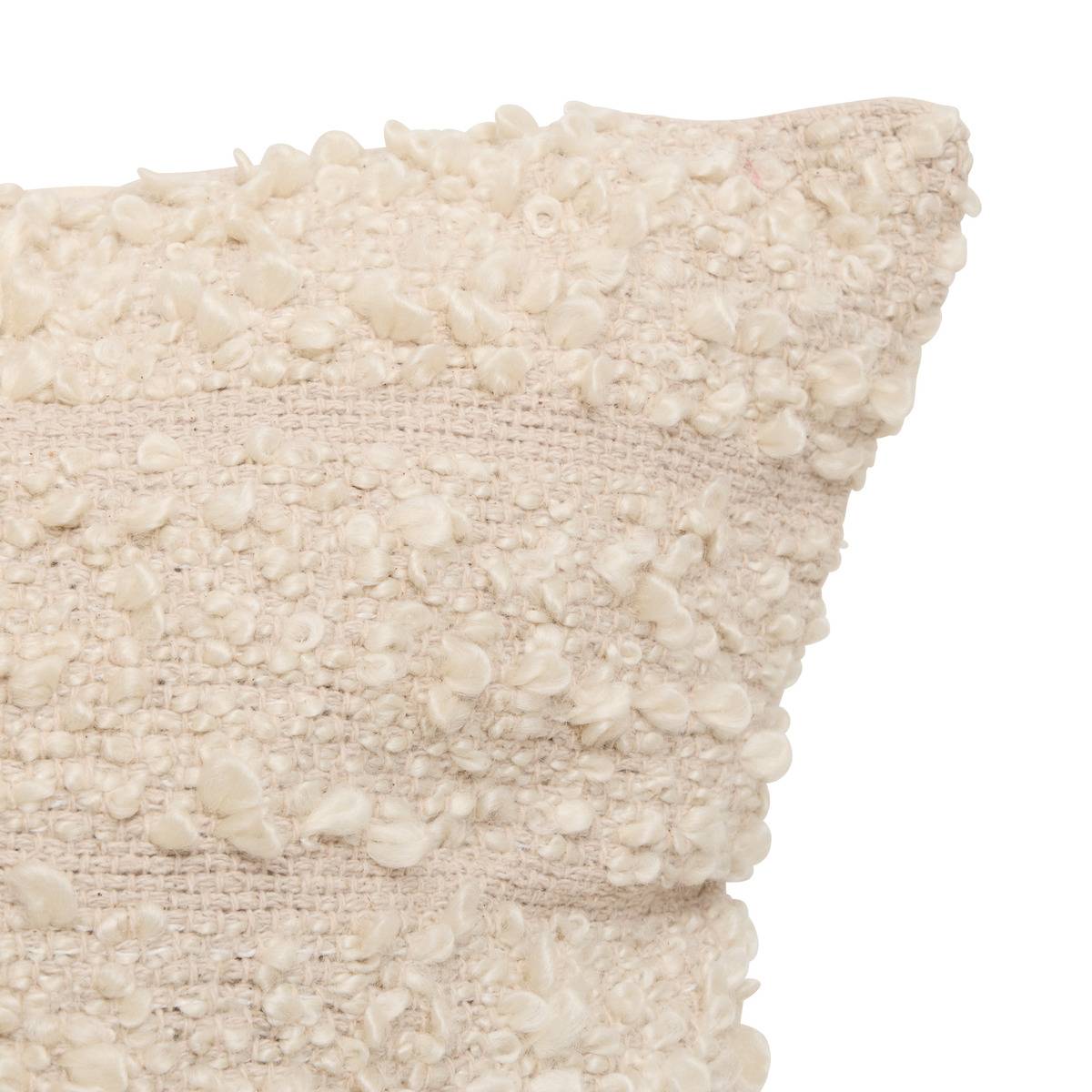 Coussin carré BERYL beige lin, ATMOSPHERA