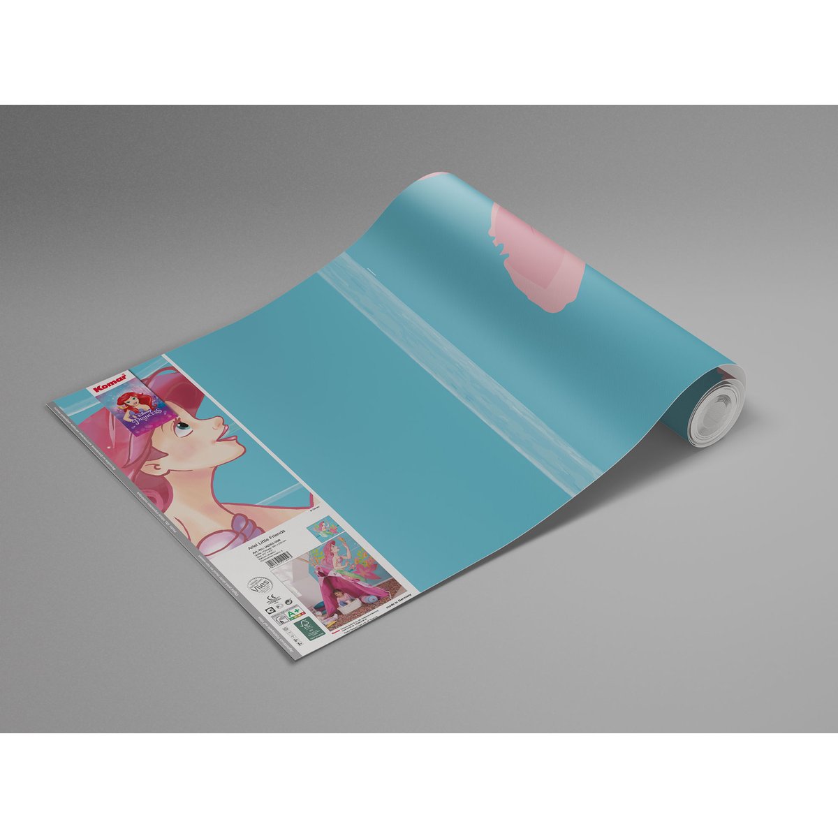Papier peint Komar - Ariel Little Friends - 250 x 250 cm multicolore, HEXOA