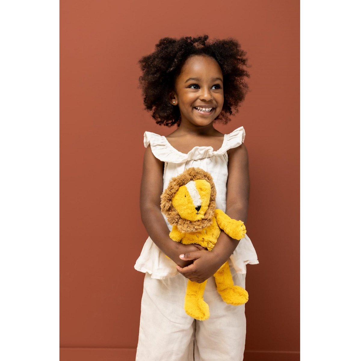 Animal en peluche 25 cm mr lion jaune, TRIXIE