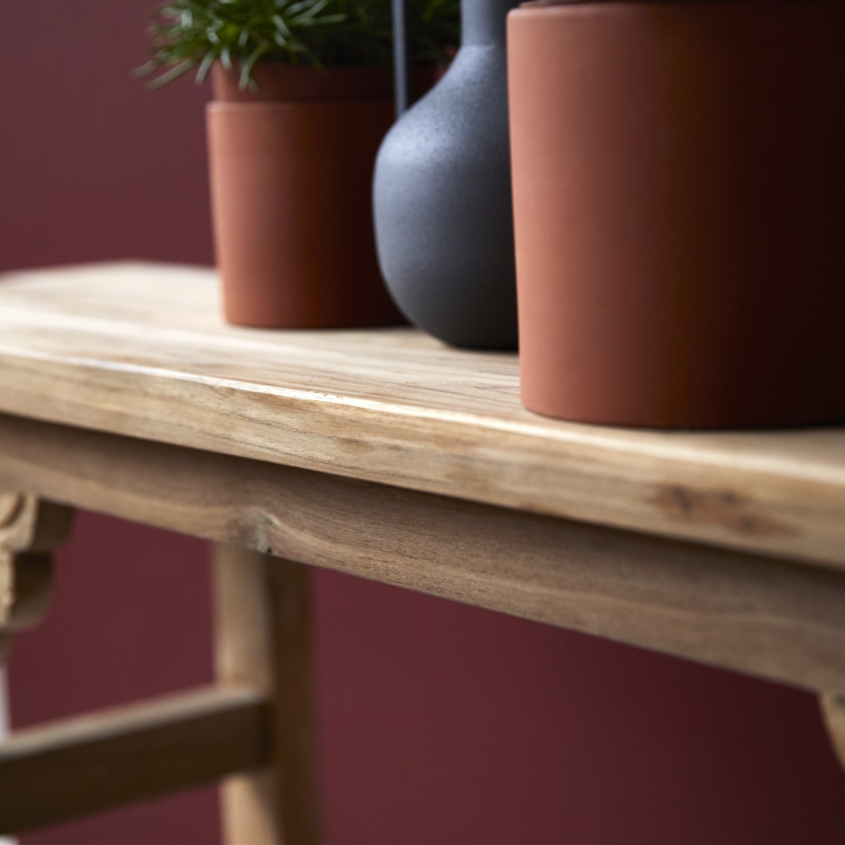 Console en Teck massif, ADONIS naturel, TIKAMOON