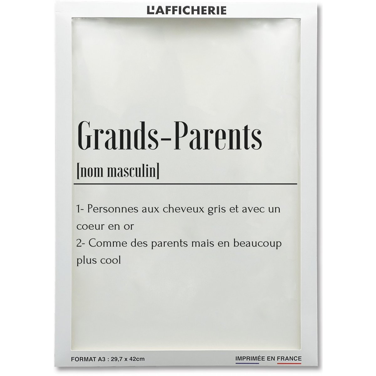 Affiche Définition Grands-Parents blanc, L'AFFICHERIE