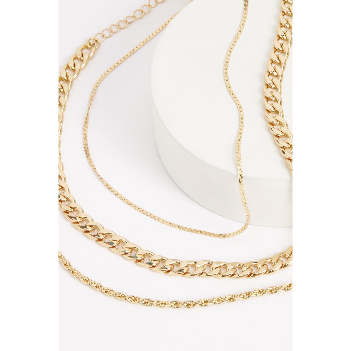 Collier chaîne à trois couches doré, NEXT