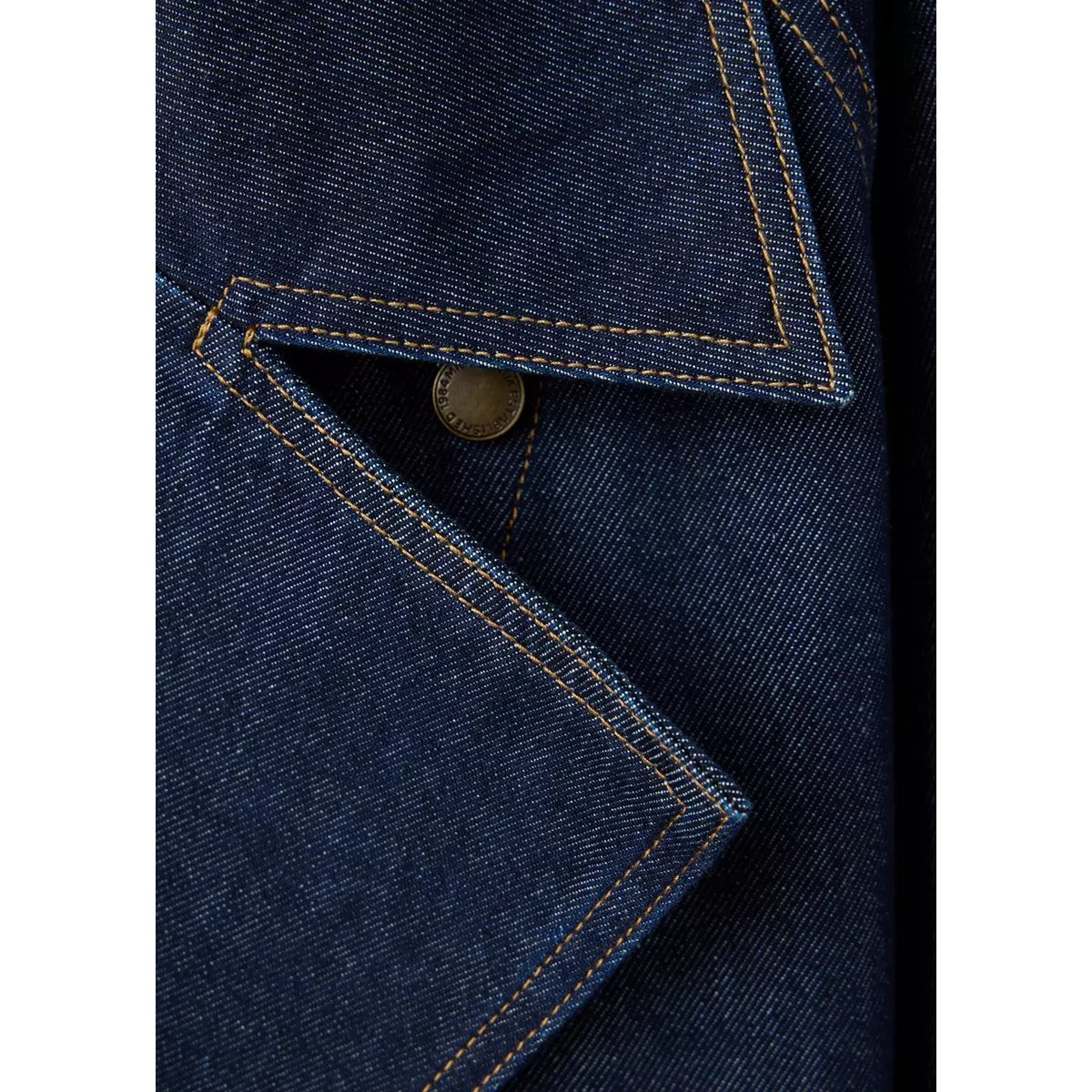 Trench denim ceinture bleu, MANGO